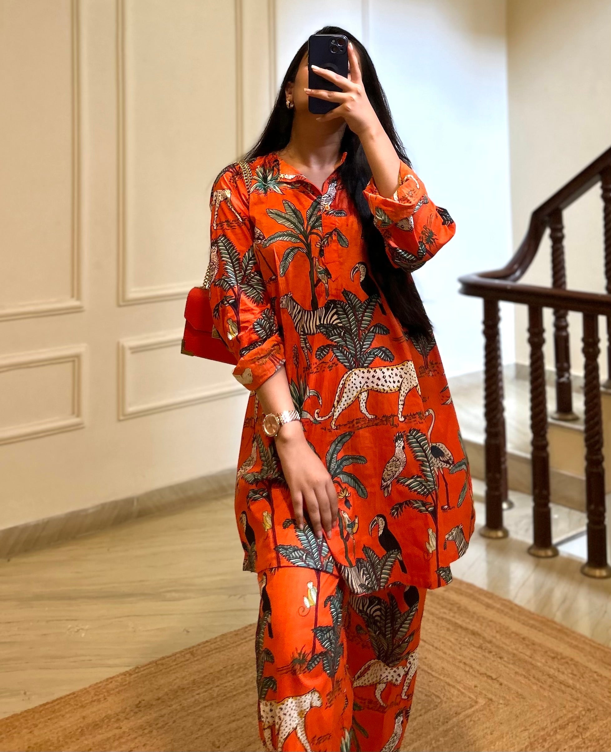 Orange Jungle Co-ord Set