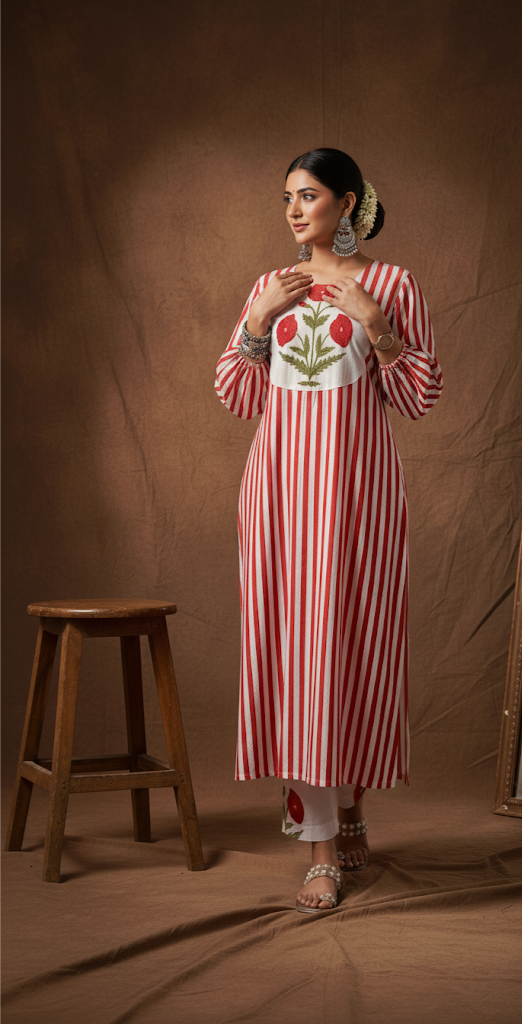 Luxury pret - red stripe & poppy cordset