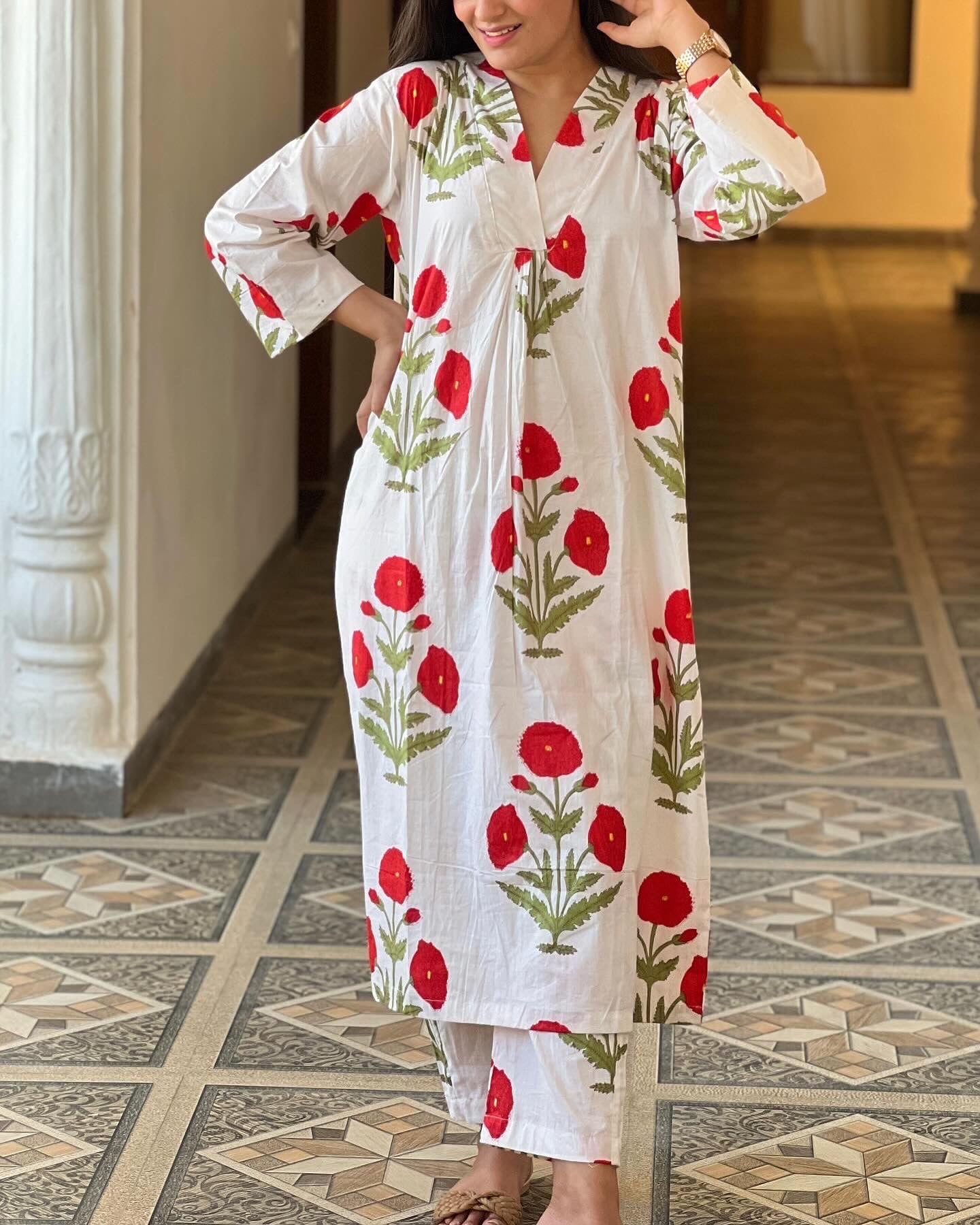 Red Poppy Co-ord Set