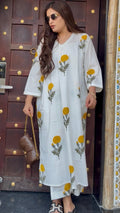 Farida Yellow butta set