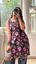 Black sanganeri kurti