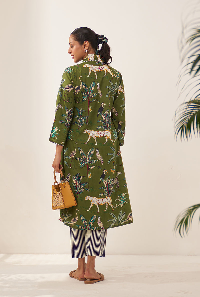 Green jungle cordset