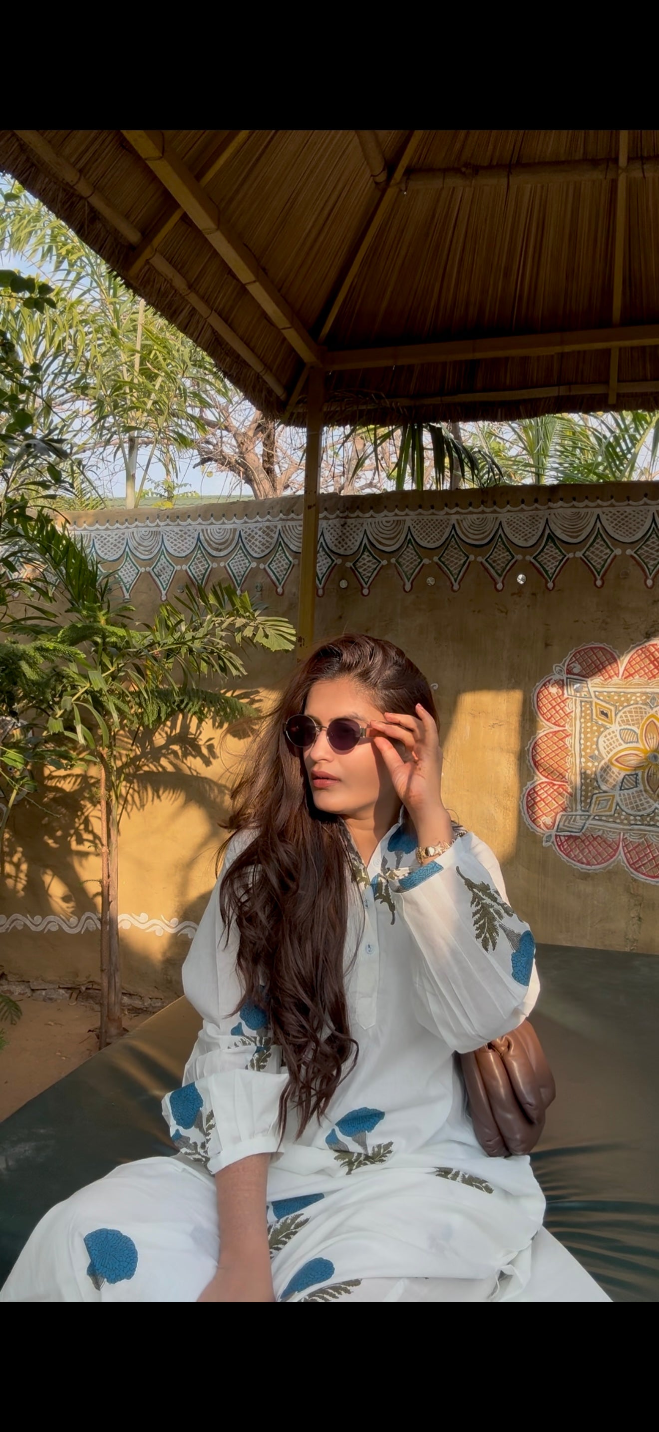 Blue jaipuri mughal cordset