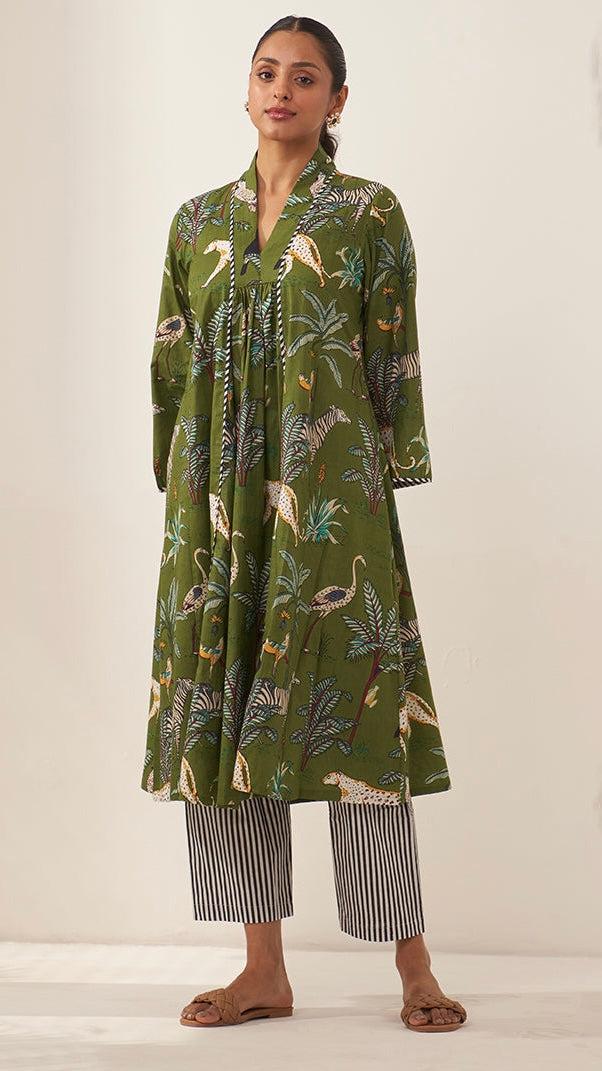 Green jungle cordset